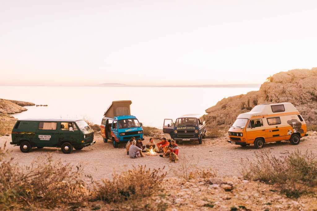 group of camper van conversions all together