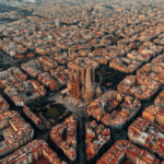 aerial photo of a city in Spain